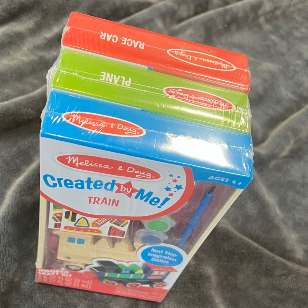 Melissa & Doug Created by Me! Train Plane and Racecar painting set